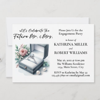 Let's Celebrate the Future Mr. & Mrs, Engagement Invitation