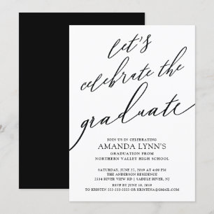 Let's Celebrate the Graduate Graduation Invitation