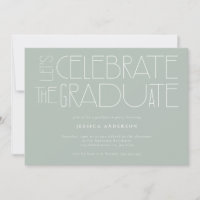 Let's celebrate the Graduate Mint Green Graduation