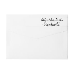 Lets Celebrate The Graduate Typography Wrap Around Label