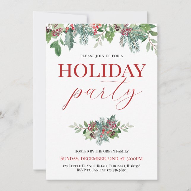 Let's Celebrate the Season Holiday Party Invitation (Front)