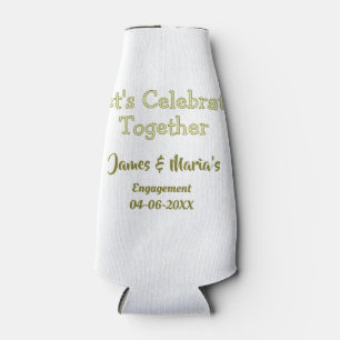 Let's celebrate together engagement party namdate bottle cooler