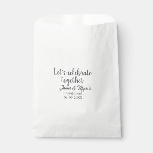 Let's celebrate together engagement party namdate favour bags