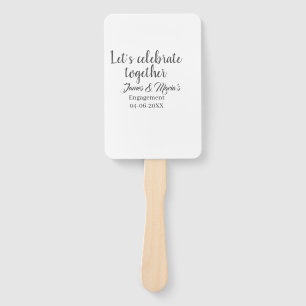 Let's celebrate together engagement party namdate hand fan