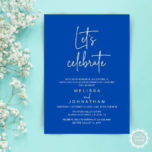 Let's Celebrate, Wedding Elopement Reception Invitation