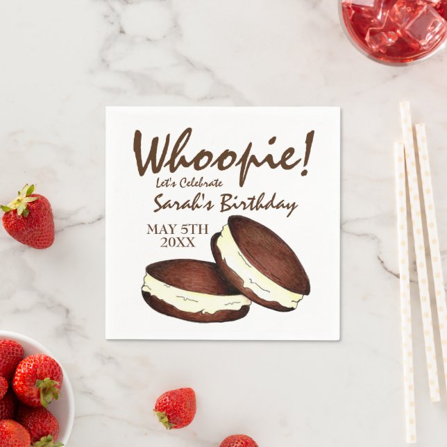 Let's Celebrate! Whoopie Pies Birthday Party Napkin (Insitu)