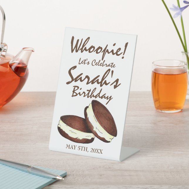Let's Celebrate! Whoopie Pies Birthday Party Pedestal Sign (In SItu)