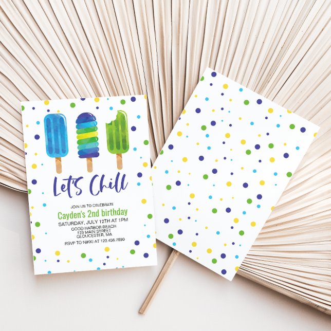 Let's Chill Summer Birthday Invitation (Creator Uploaded)
