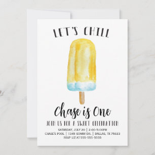 Let's Chill Summer Popsicle Birthday Invitation