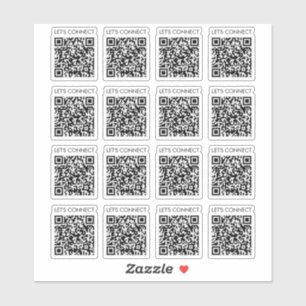 Let's Connect QR Code Vinyl