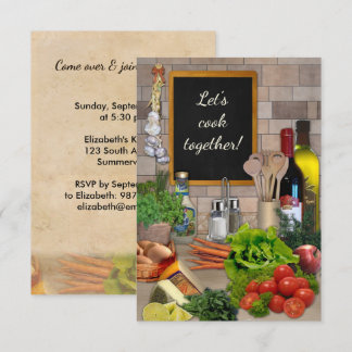 Let's Cook Together! Invitation