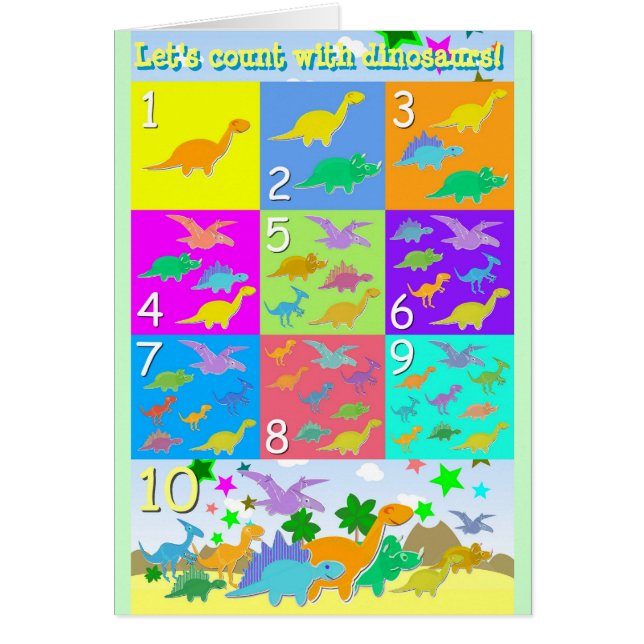 Let's Count With Dinosaurs Numbers 1 - 10 Counting (Front)