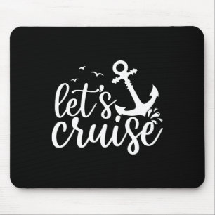 Let's Cruise Men Women Kids Vacation Summer Family Mouse Mat