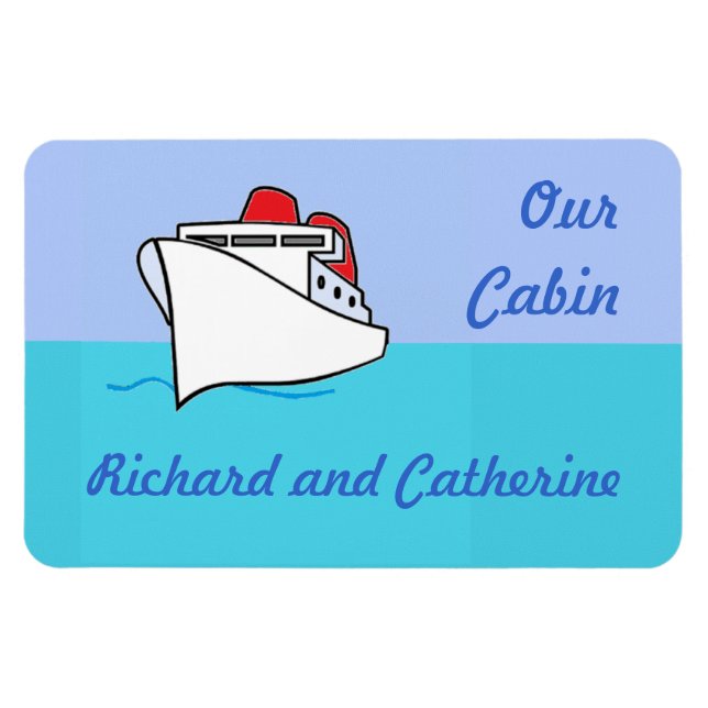 Let's Cruise Personalised Stateroom Door Marker Magnet (Horizontal)