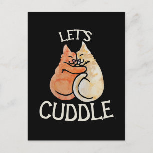 lets cuddle cats postcard