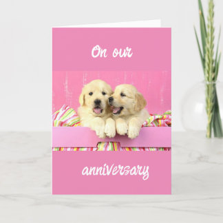 "LET'S CUDDLE" ON OUR ANNIVERSARY CARD