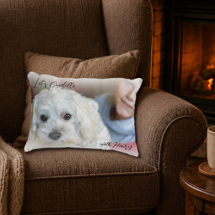 Let's cuddle Pet Photo Christmas Gift Decorative Cushion