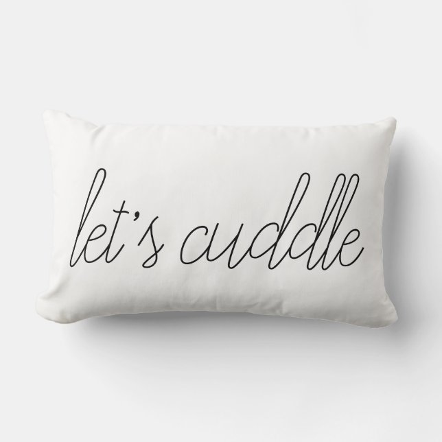 let's cuddle throw pillow (Front)