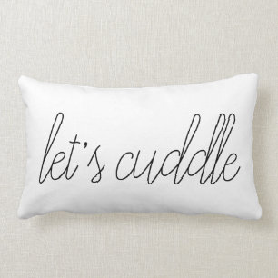 let's cuddle throw pillow