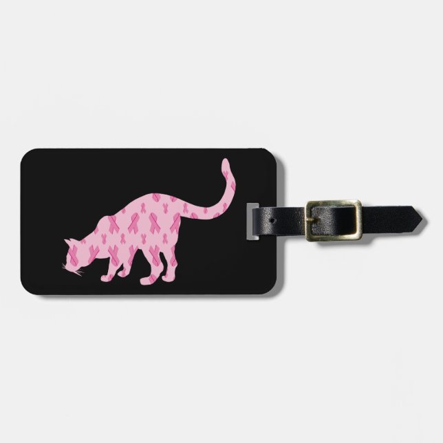 Lets Cure Cancer Cat Luggage Tag (Front Horizontal)