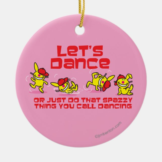 Let's Dance Ceramic Tree Decoration (Front)