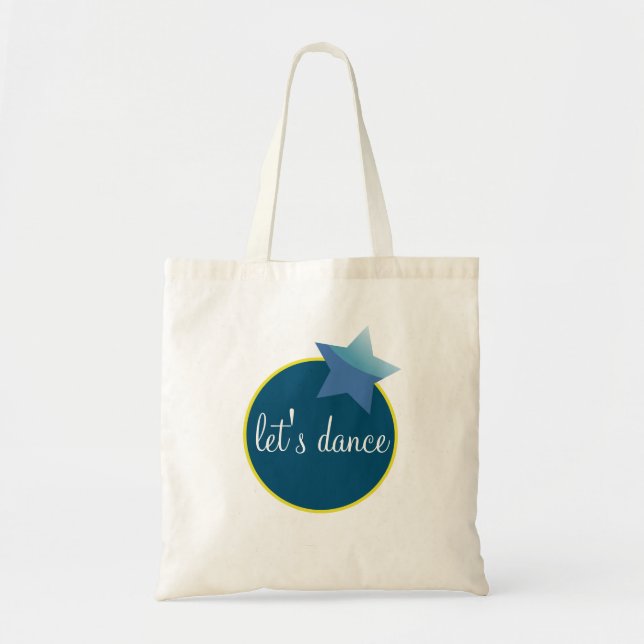 Let's Dance Circle and Star Tote Bag (Front)
