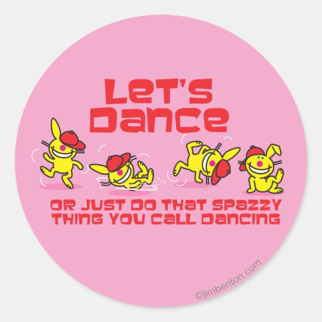 Let's Dance Classic Round Sticker (Front)