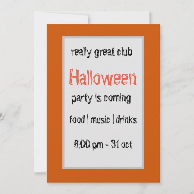 Let's dance Halloween invitation (Front)