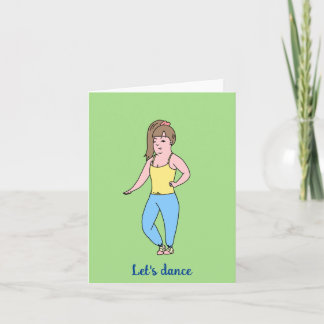 Let's dance invitation greeting card