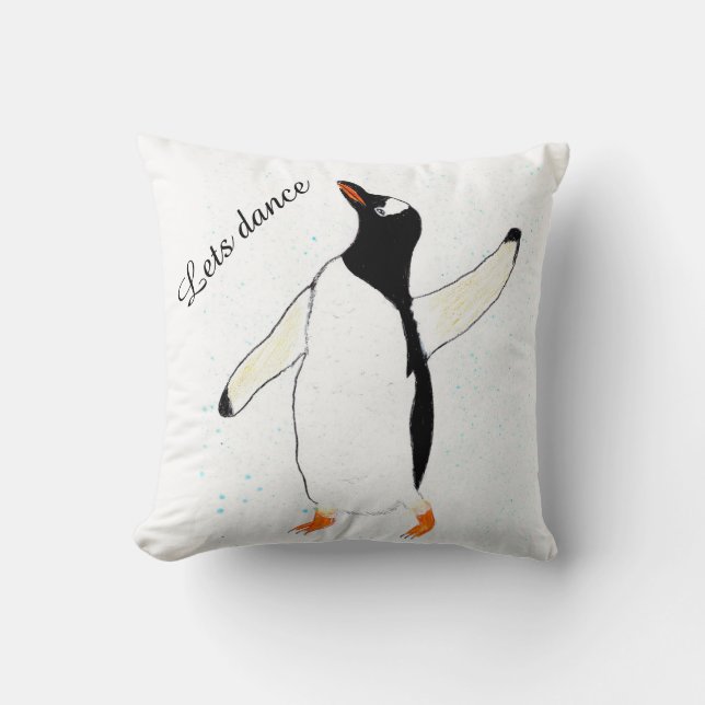 Lets Dance Penguin  Cushion (Front)
