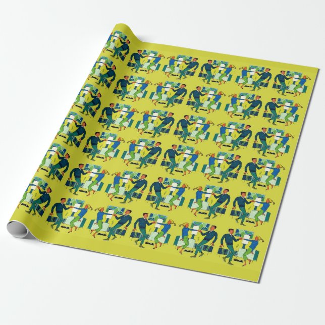 let's dance print wrapping paper (Unrolled)