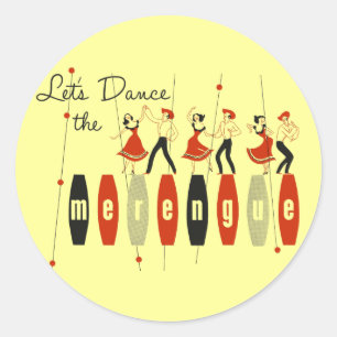 Let's Dance the Merengue Classic Round Sticker