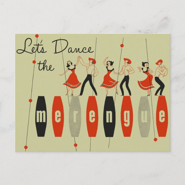 Let's Dance the Merengue Postcard (Front)