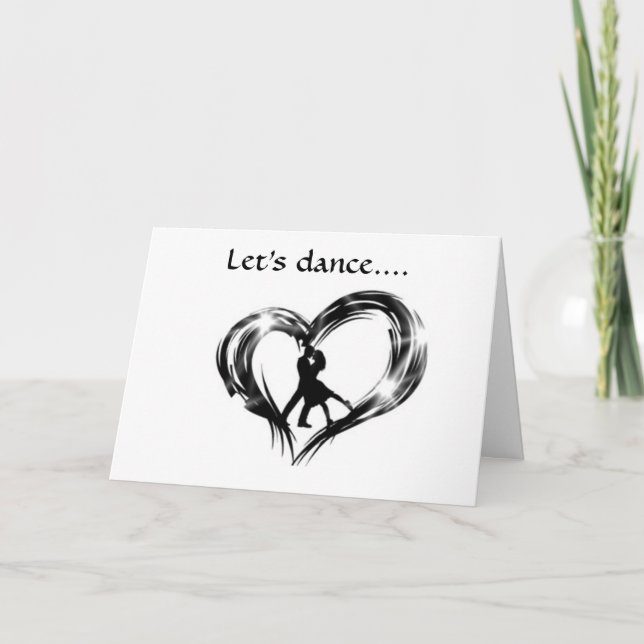 LET'S DANCE THE NIGHT AWAY HOLIDAY CARD (Front)