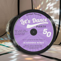 Let's Dance Vintage Groovy Purple 50th Birthday