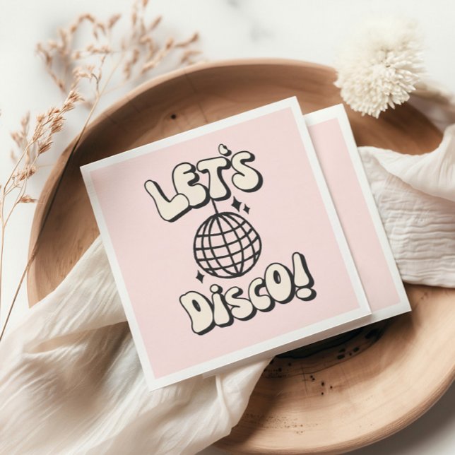 Let's Disco Party Pink Napkin (Creator Uploaded)