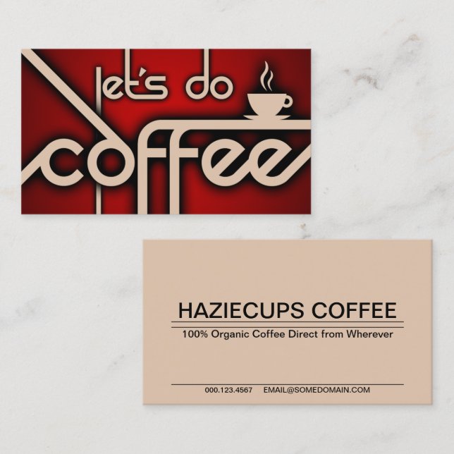 let's do coffee! business card (Front/Back)