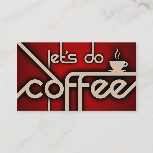 let's do coffee! business card (Front)