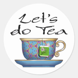 Let's do Tea - 007 Classic Round Sticker