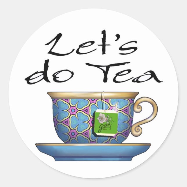 Let's do Tea - 007 Classic Round Sticker (Front)