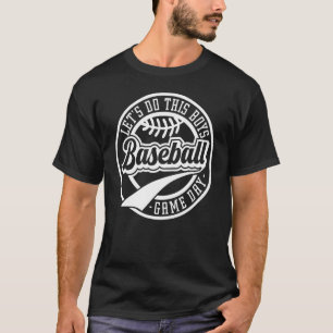 Let's Do This Boys Baseball Mom Letter 4 T-Shirt
