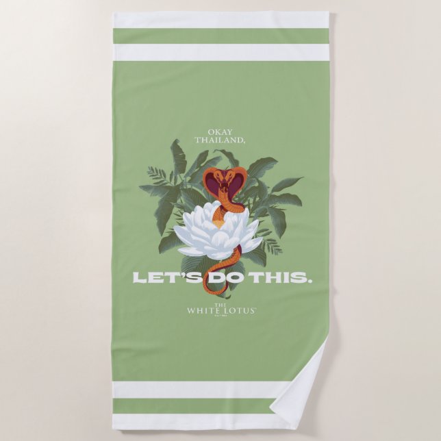 "Let's Do This" Cobra - The White Lotus Beach Towel (Front)