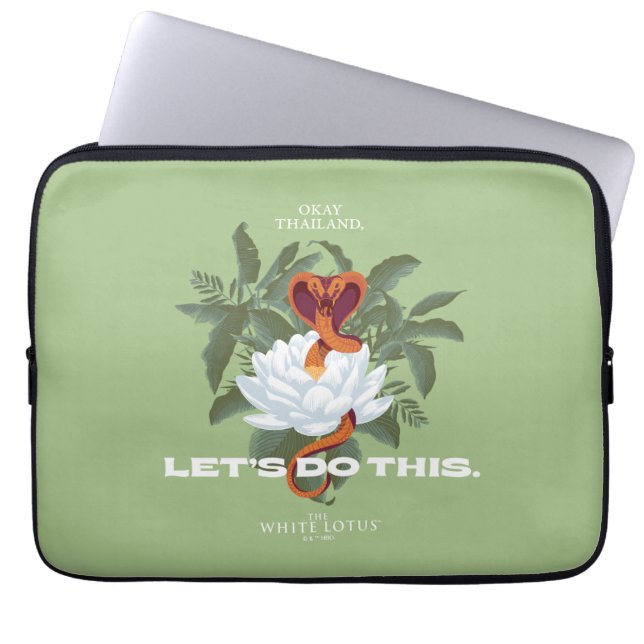 "Let's Do This" Cobra - The White Lotus Laptop Sleeve (Front)