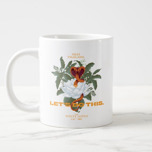 "Let's Do This" Cobra - The White Lotus Large Coffee Mug (Left)