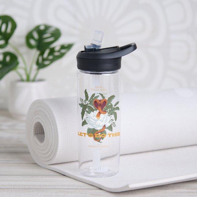 "Let's Do This" Cobra - The White Lotus Water Bottle (Yoga)