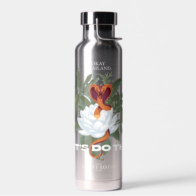 "Let's Do This" Cobra - The White Lotus Water Bottle (Left)