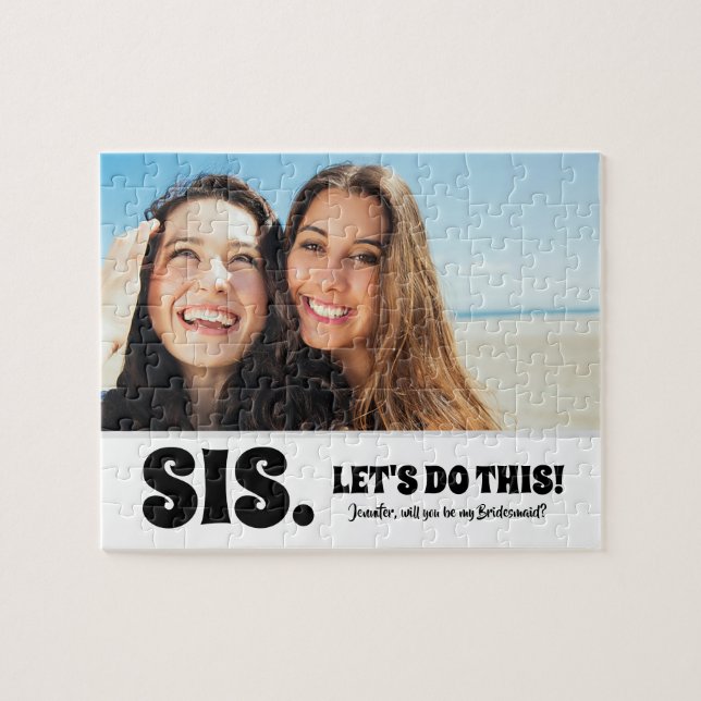 Let's Do This - Funny Bridesmaid Proposal Photo Jigsaw Puzzle (Horizontal)