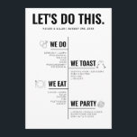 Let's Do This Wedding Timeline Program Programme<br><div class="desc">This program includes a timeline of your wedding as a fun and simple way to give important wedding information to your wedding guests.</div>