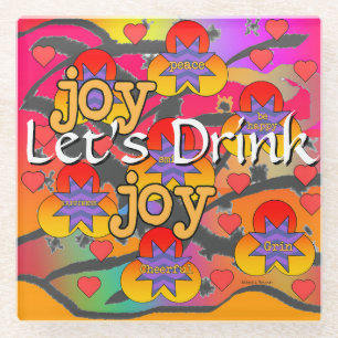Let's Drink Glass Coaster