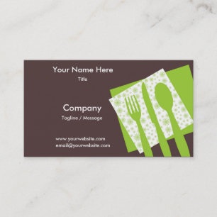 Let's Eat Business Card In Kiwi